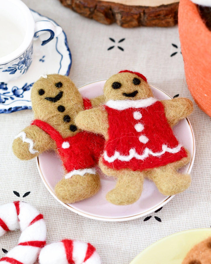 Sale Felt Gingerbread Couple Cookies