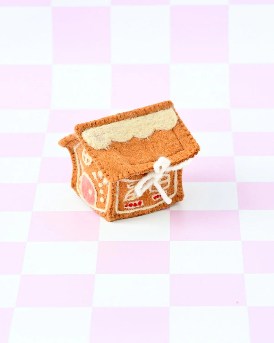 Sale Felt Gingerbread House, Pink Door