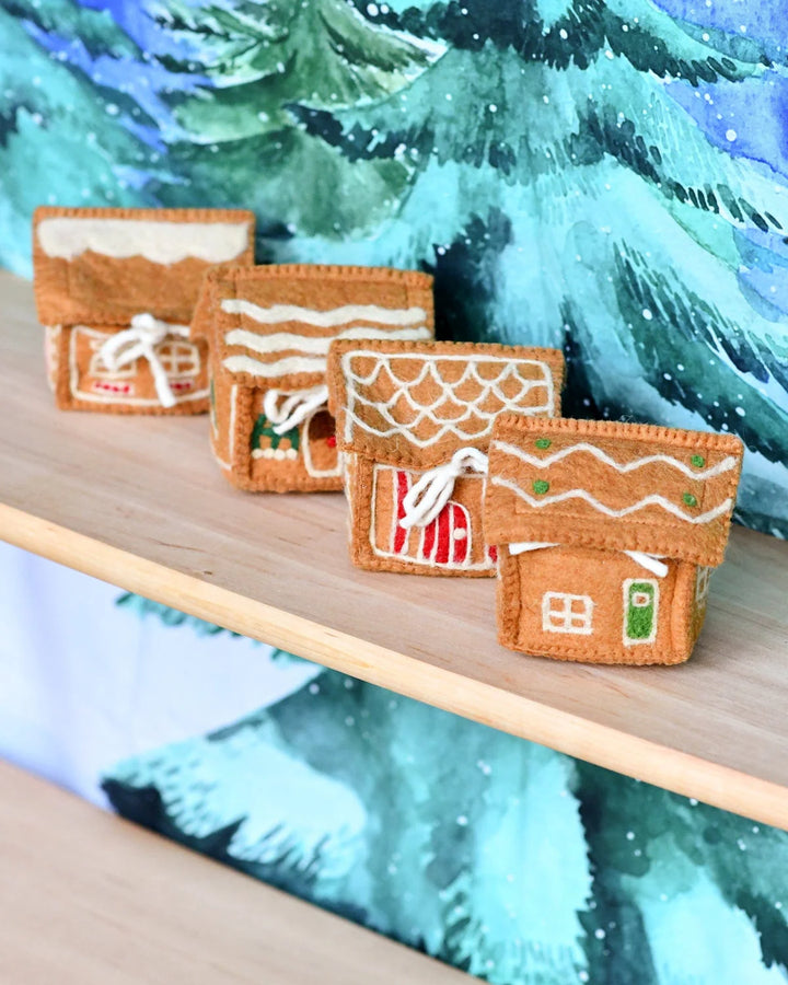 Sale Felt Gingerbread House, Pink Door