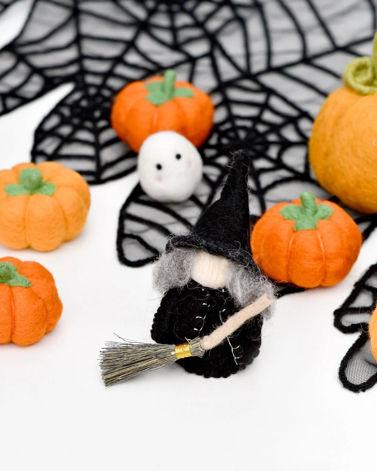Pre-Order Felt Grand High Witch with Broom Peg Doll (Ships in September)