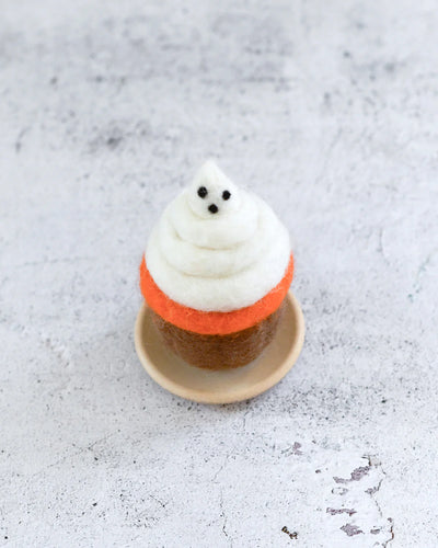Pre-Order Felt Halloween Cupcake Cute Ghost (Ships in September)