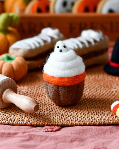 Pre-Order Felt Halloween Cupcake Cute Ghost (Ships in September)