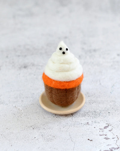 Pre-Order Felt Halloween Cupcake Cute Ghost (Ships in September)