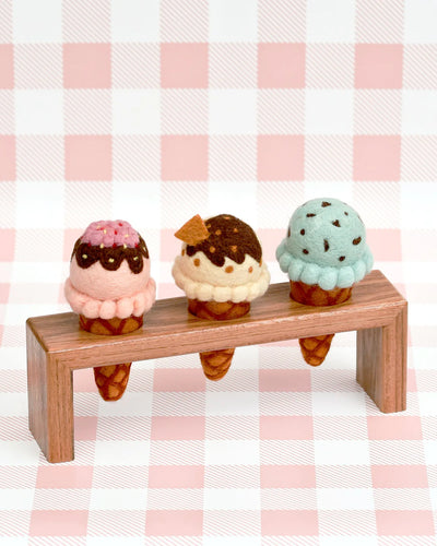 Pre-Order Felt Ice Cream Cone Holder (Ships in late October)