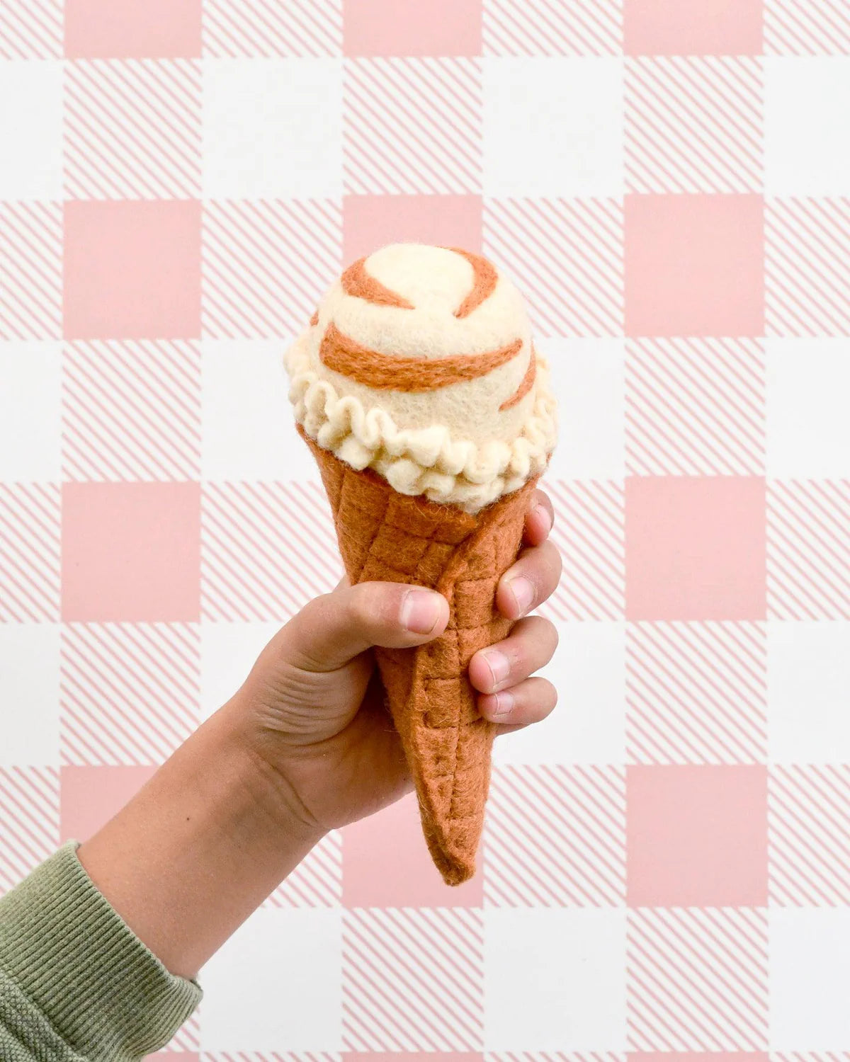 Pre-Order Felt Ice Cream Set, Waffle Cones and 9 Ice Cream Scoops (Ships in mid-November)