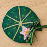 Felt lily leaf for small-world pond play and sensory scenes · view 1