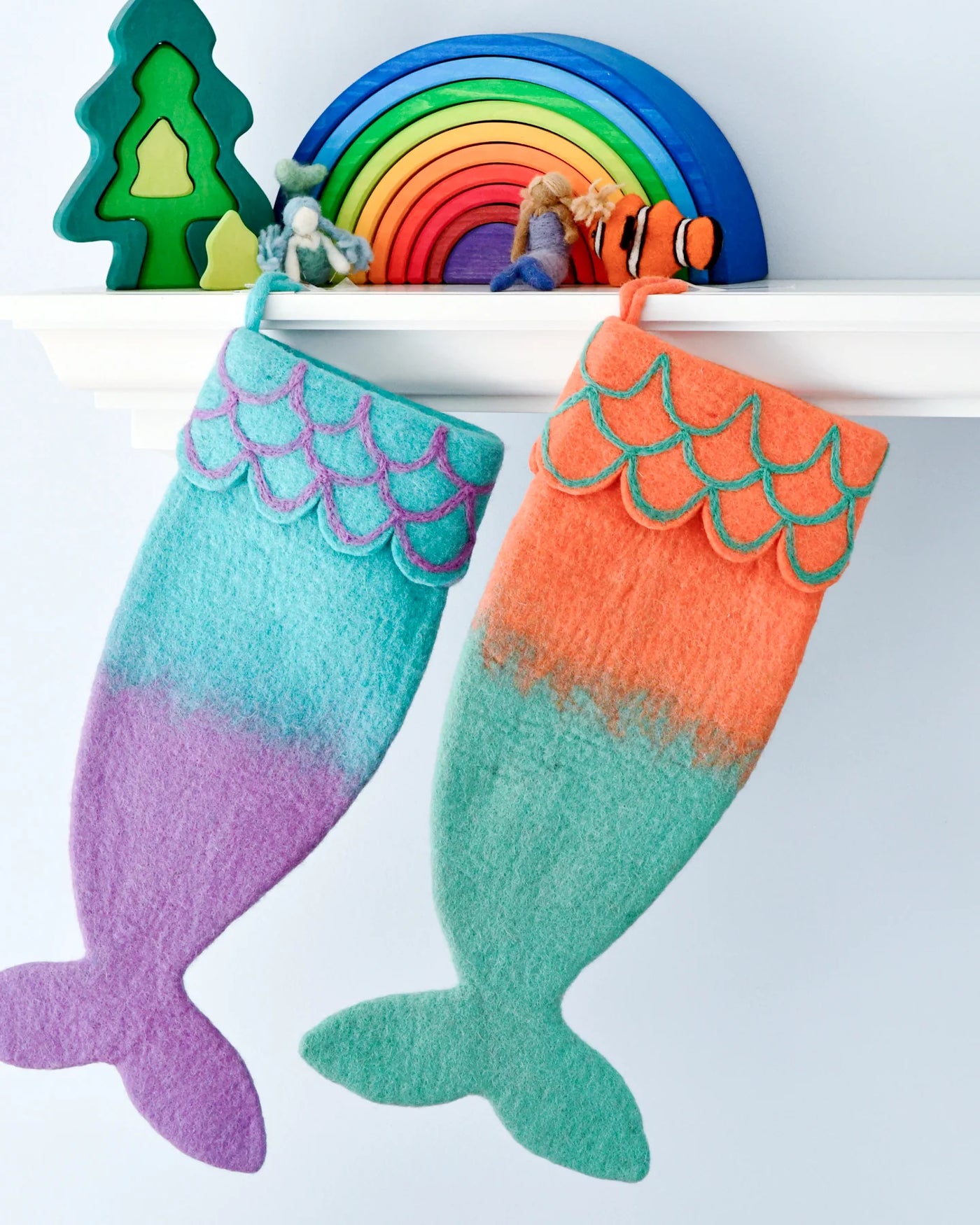 Sale Felt Mermaid Christmas Stocking