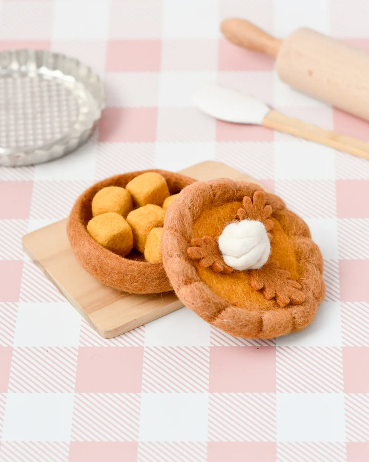 Sale Felt Pumpkin Pie Play Food Set