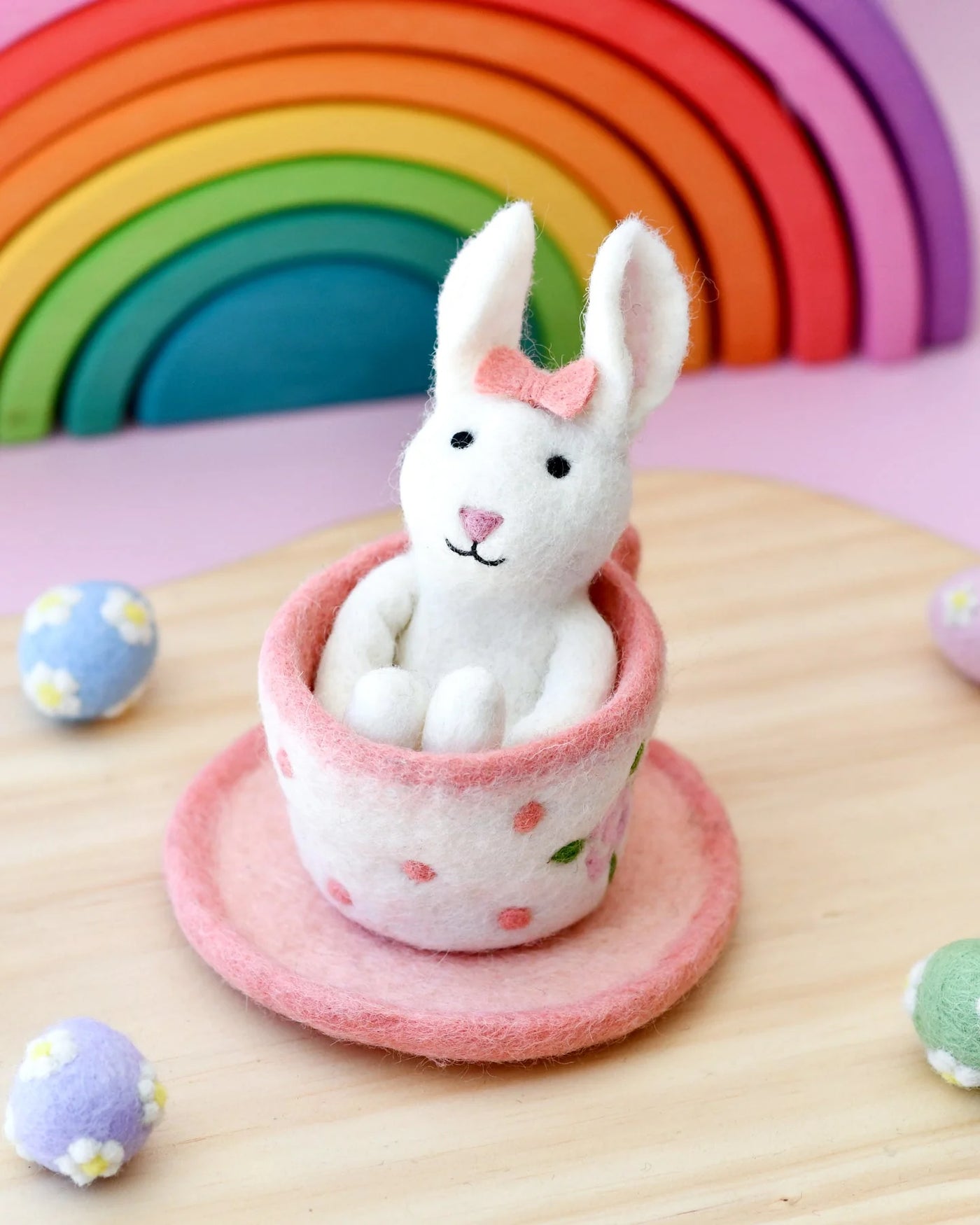 Sale Felt Rabbit in Tea Cup Toy