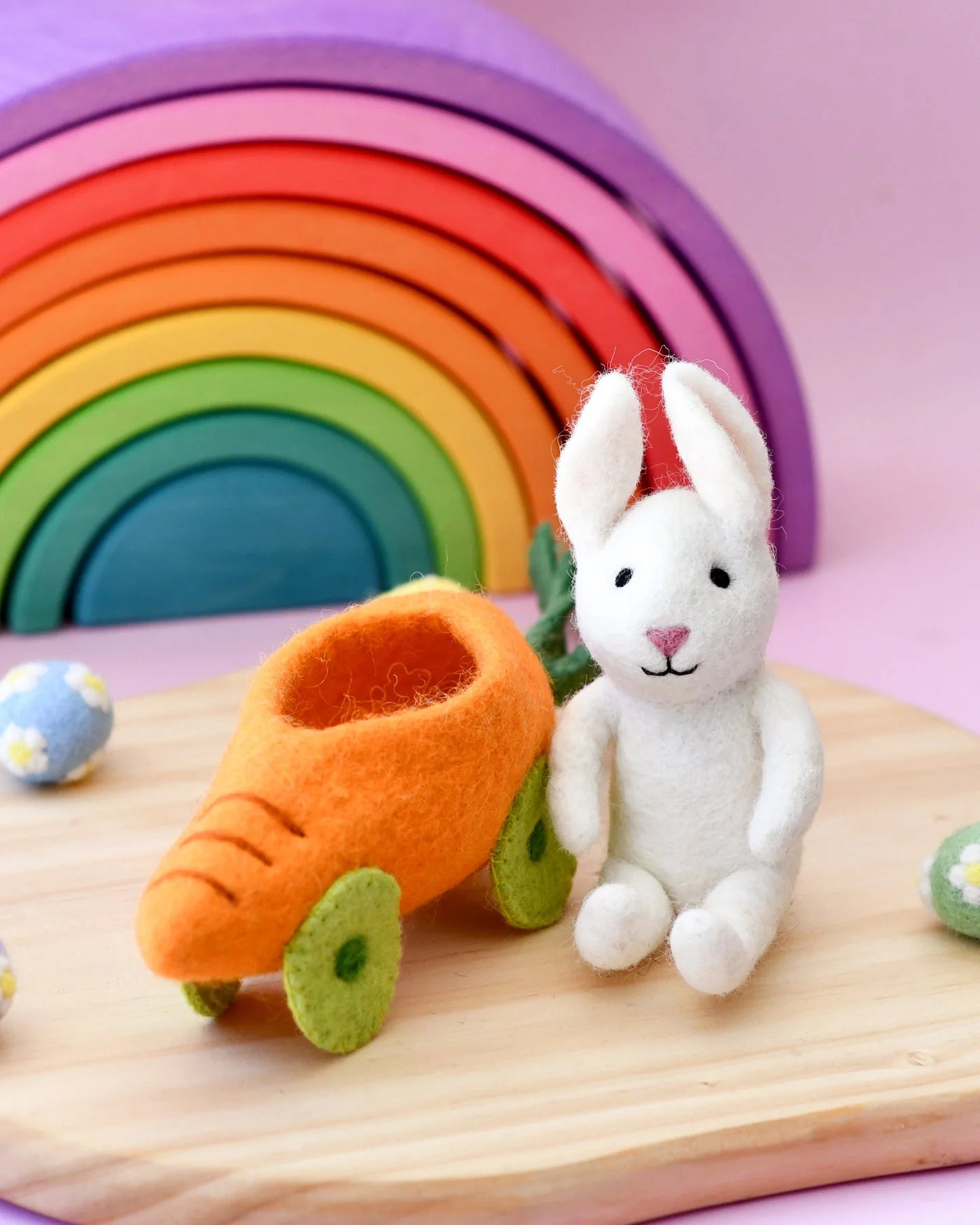 Sale Felt Rabbit with Carrot Car Toy