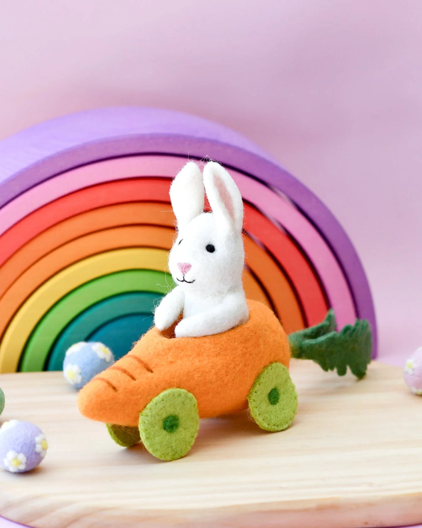 Sale Felt Rabbit with Carrot Car Toy