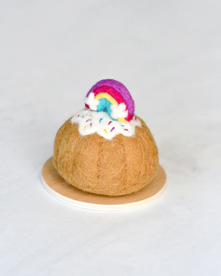 Felt Rainbow Bundt Cake with Icing