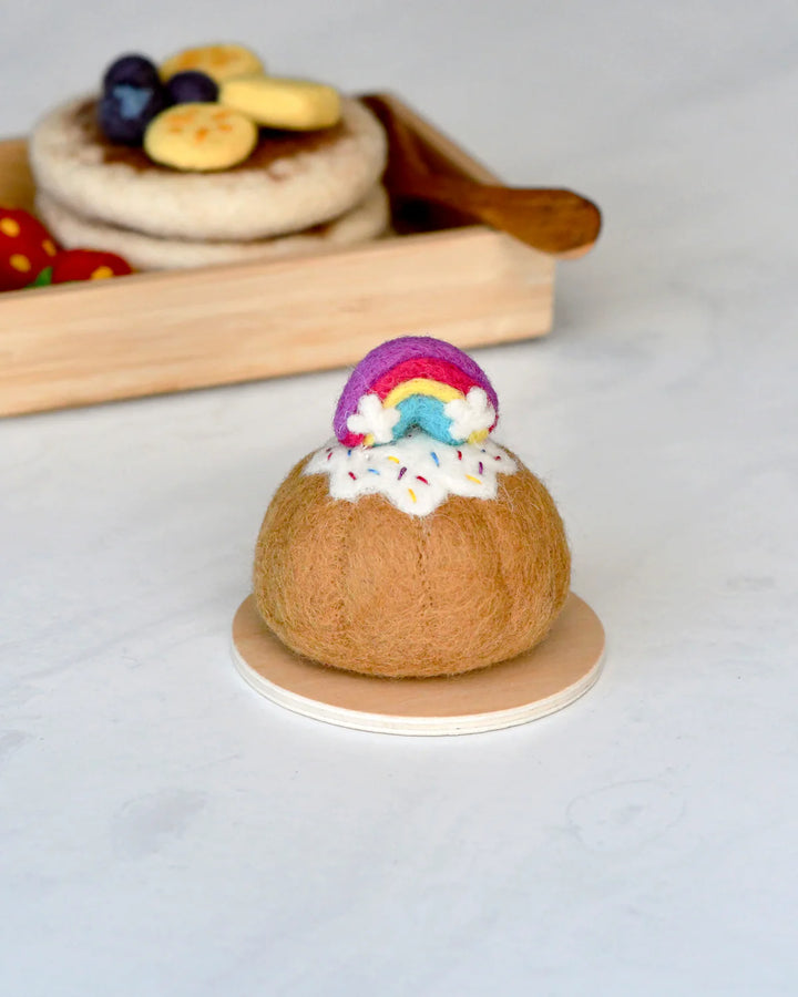 Felt Rainbow Bundt Cake with Icing