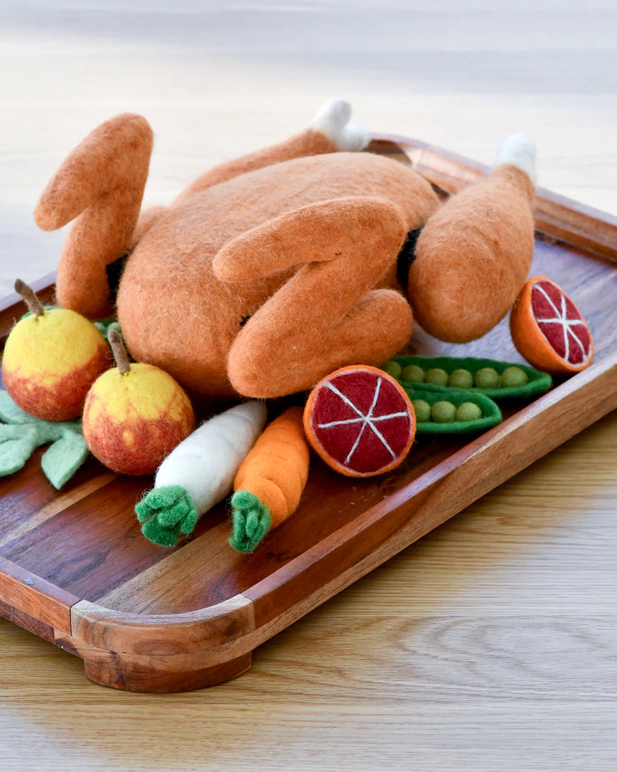 Felt Roast Turkey Play Food Set