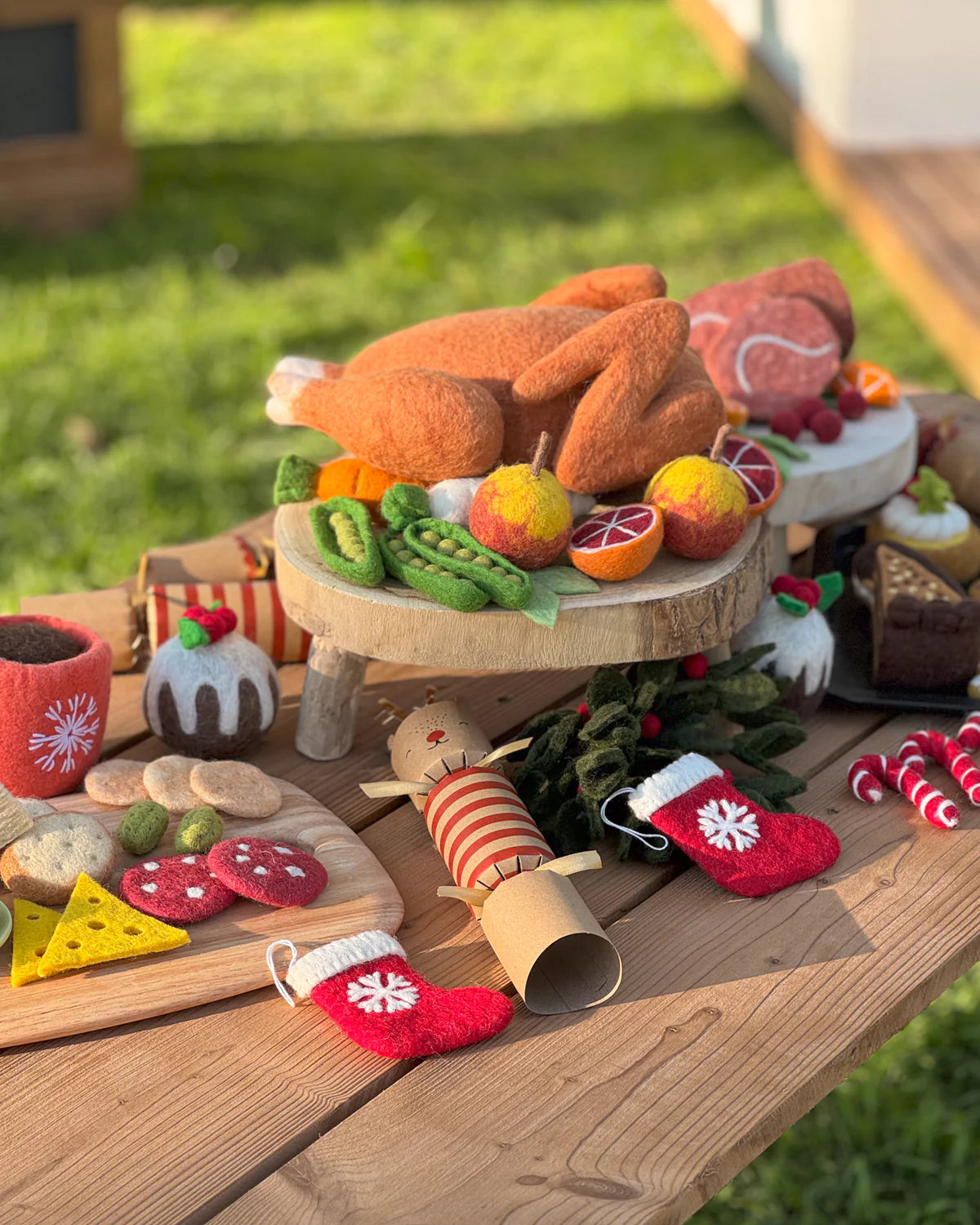 Felt Roast Turkey Play Food Set