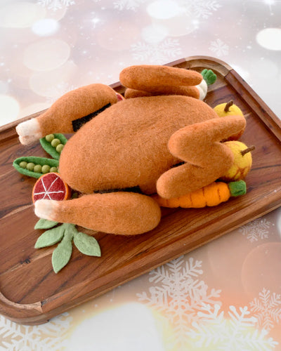 Felt Roast Turkey Play Food Set