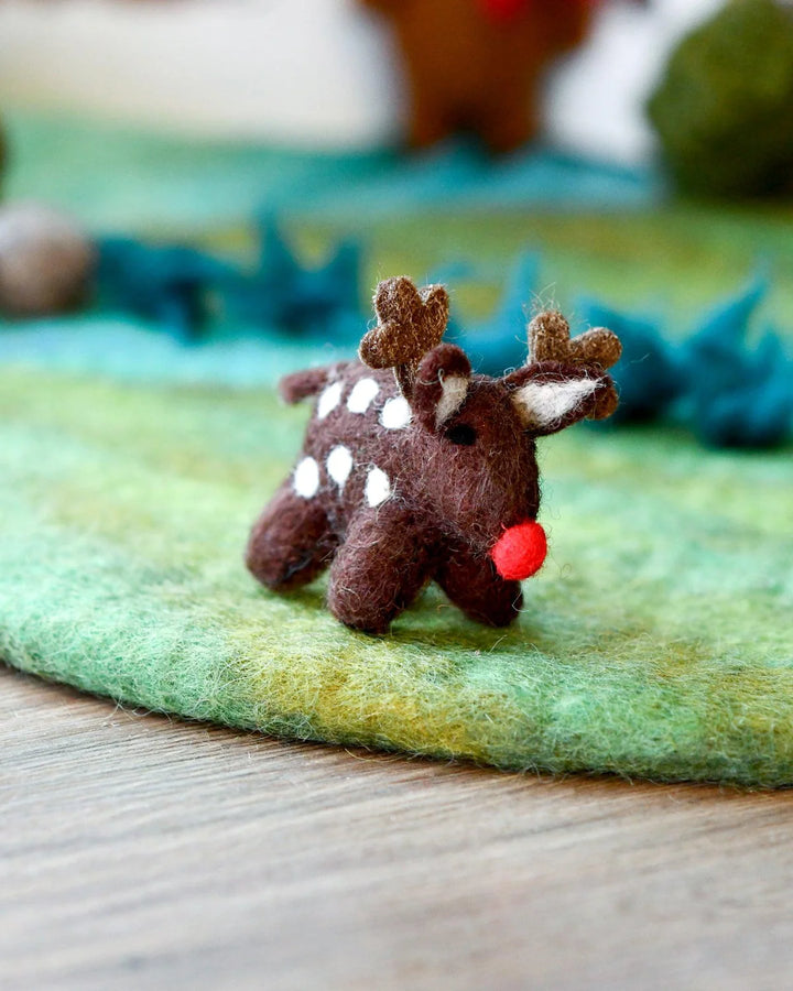 Sale Felt Small Red-Nosed Reindeer Toy