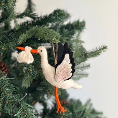 Felt Stork with Bundle