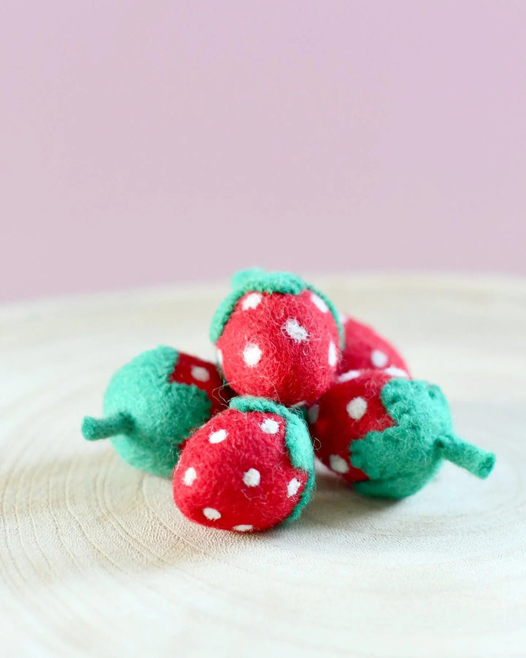 Felt Strawberries, Set of 5