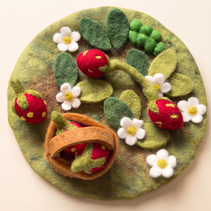 Felt Strawberry Mini Play Mat