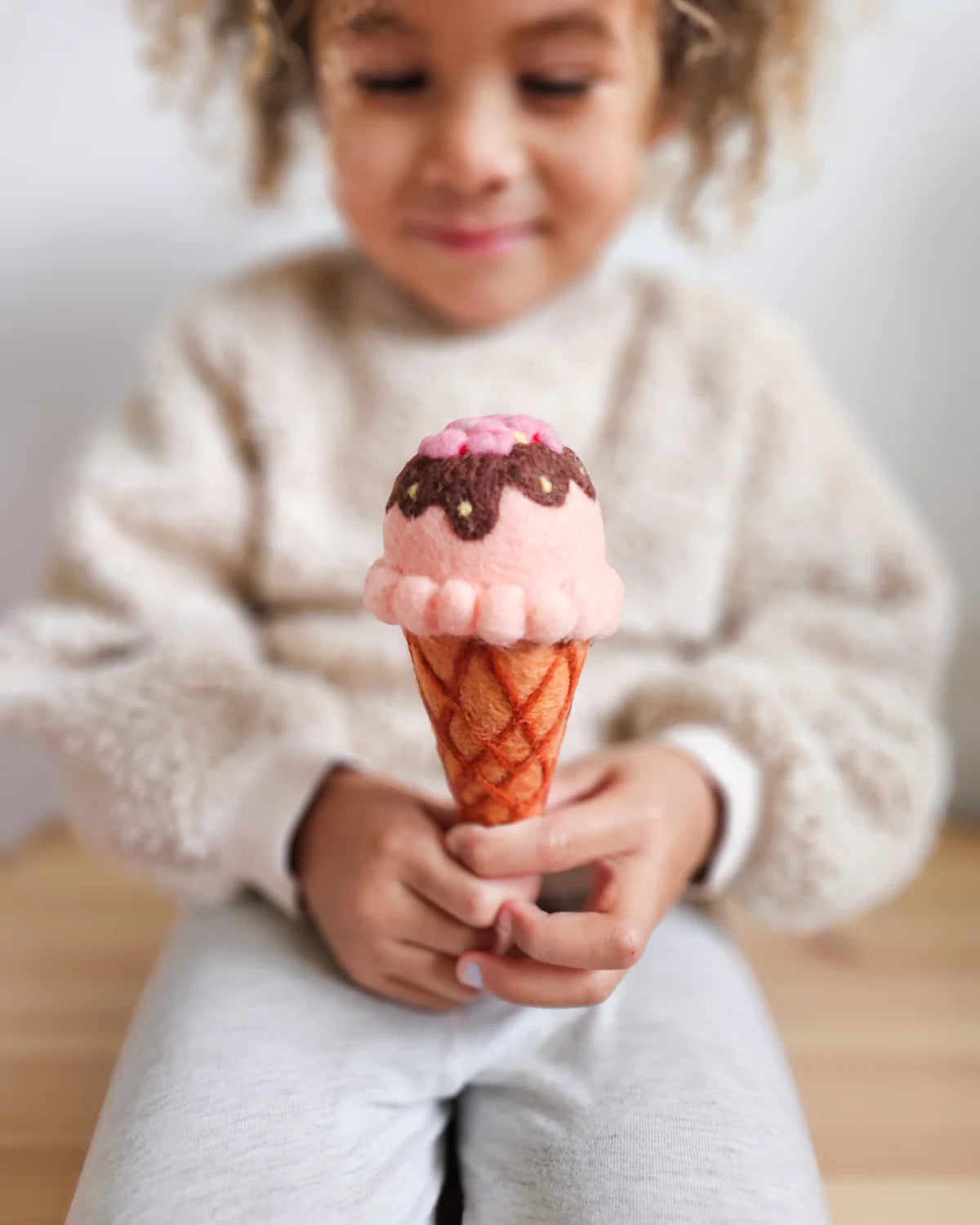 Felt Strawberry Sorbet Ice Cream