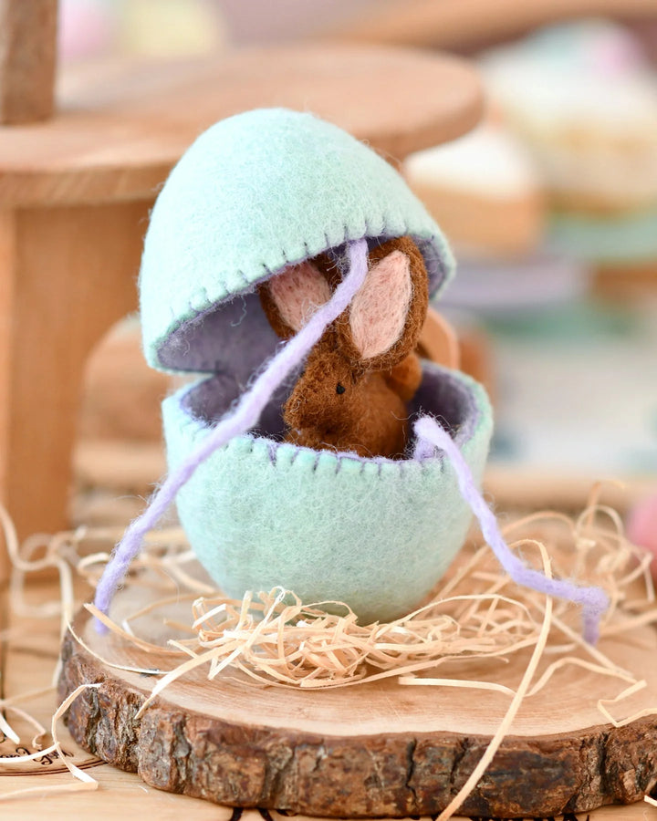 Sale Felt Surprise Egg with Brown Bunny Inside