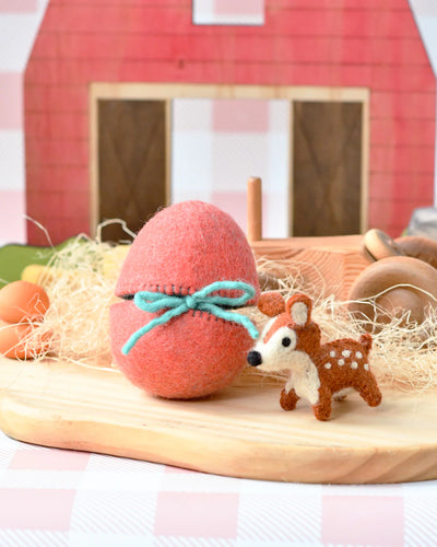 Pre-Order Felt Surprise Egg with Deer Inside (Ships in late February)