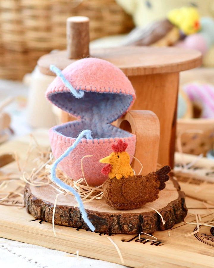 Sale Felt Surprise Egg with Hen Inside