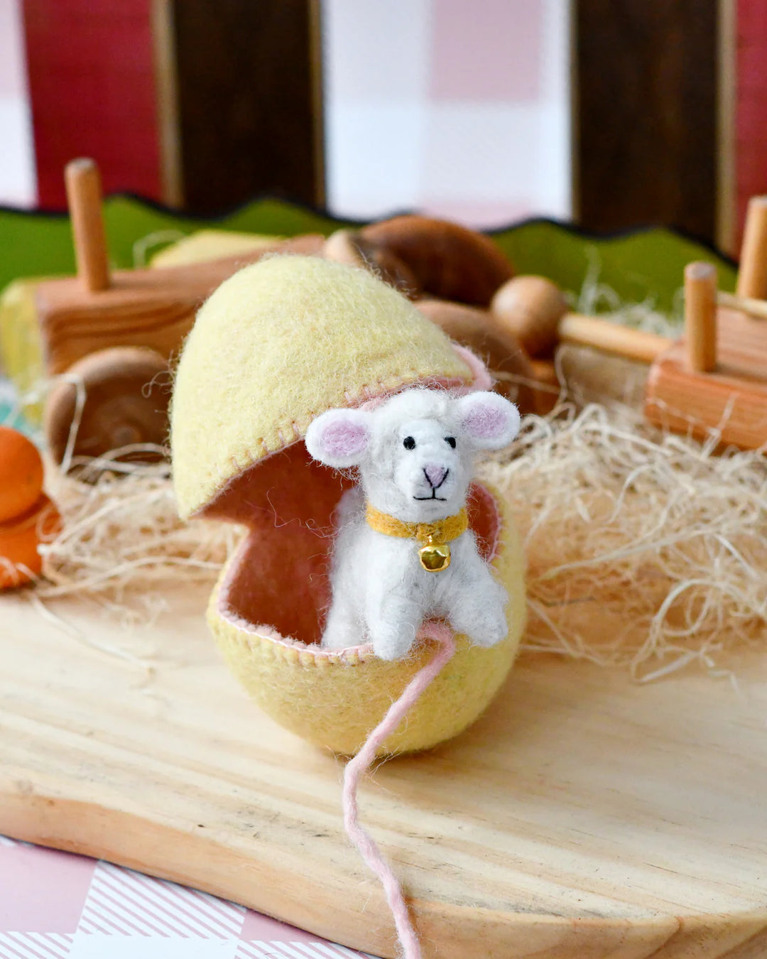 Sale Felt Surprise Egg with Lamb Inside