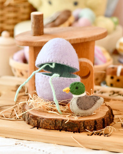 Felt Surprise Egg with Mallard Duck Inside