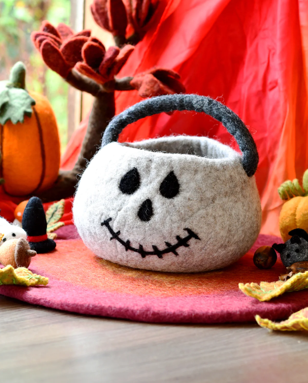 Pre-Order Felt Trick-Or-Treat Spooky Skull Bag (Ships in September)
