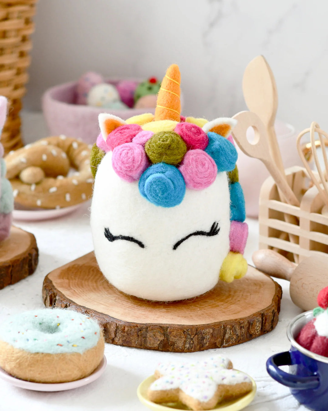 Sale Felt Unicorn Cake in Bright Colors