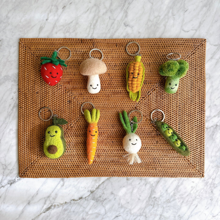 Felt Veggie Keychain - Lucky Clover