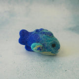 Felt Blue Parrot Fish, hand-felted from New Zealand wool felt. · view 2