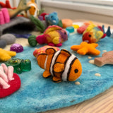 Felt Clown Fish, made for open-ended, small-world play. · view 1