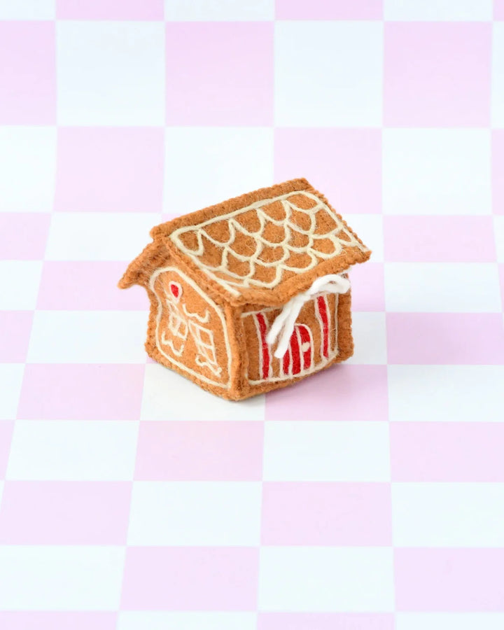 Sale Felt Gingerbread House, Red Door