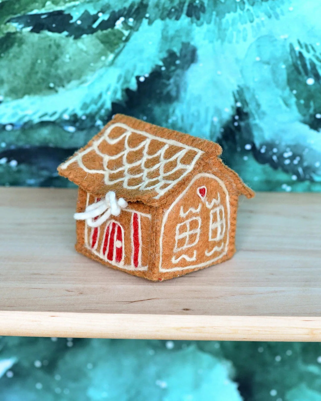 Sale Felt Gingerbread House, Red Door