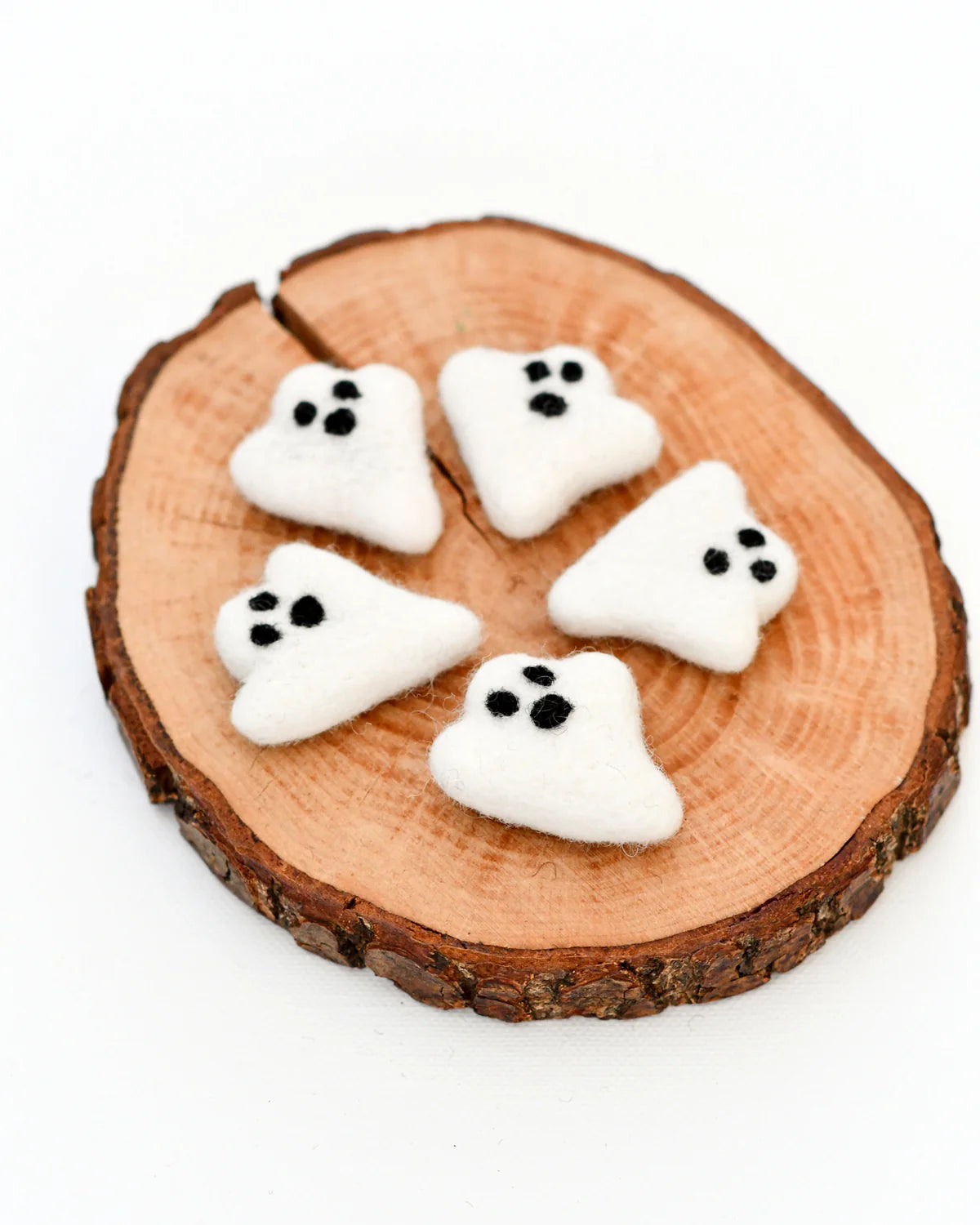 Pre-Order Felt Halloween Spooky Ghosts Loose Parts, Set of 5 (Ships in September)