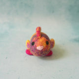 Felt Pink Parrot Fish, hand-felted from New Zealand wool felt. · view 2