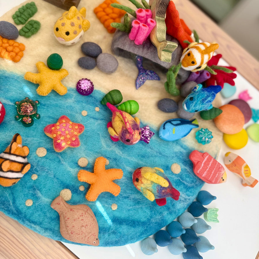 Felt Star Fish, made for open-ended, small-world play.