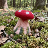 Medium Felt Mushroom, Red · view 1