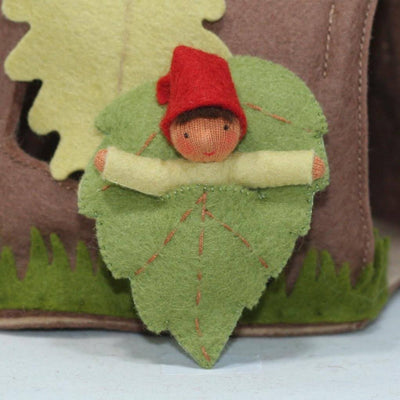 Sale Forest Gnome Family (3.5") with Oak Tree Stump House | Medium Skin Tone | Set of 7 Dolls