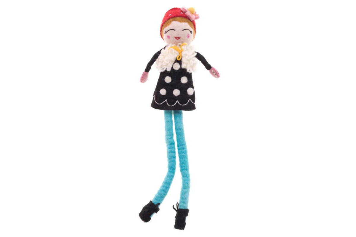 French Knot Nheela Felt Doll