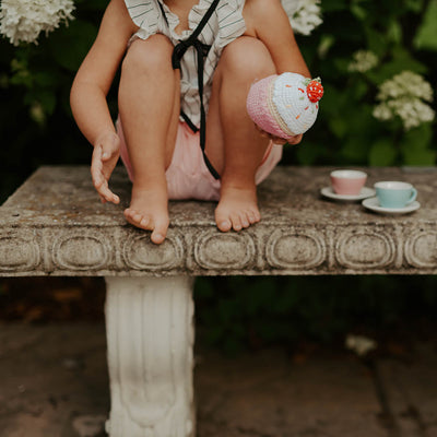 Pretend Play Food Rattle - Strawberry Cupcake
