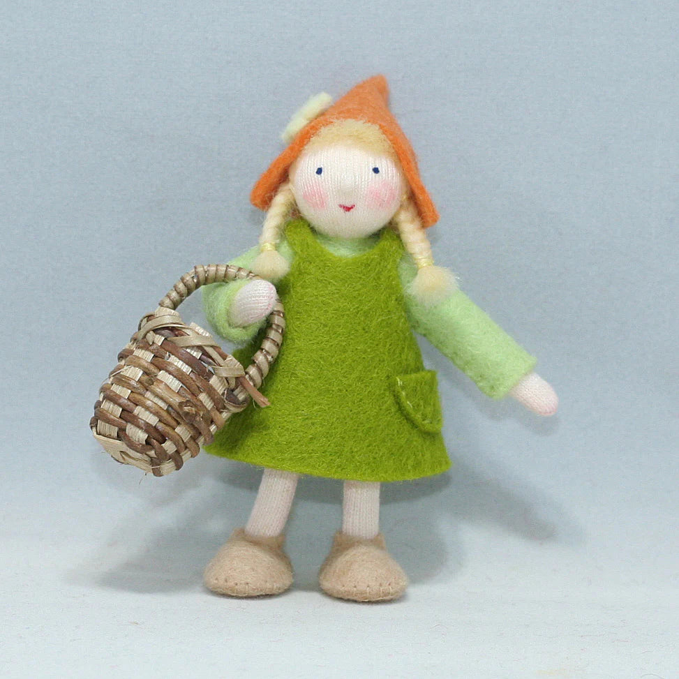 Sale Garden Gnome Girl with Basket | Fair Skin Tone