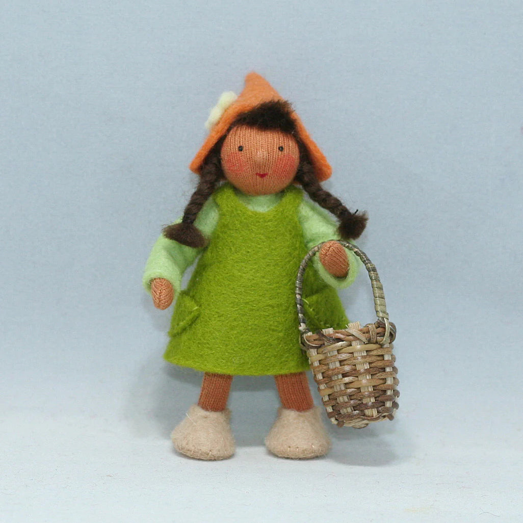 Sale Garden Gnome Girl with Basket | Medium Skin Tone