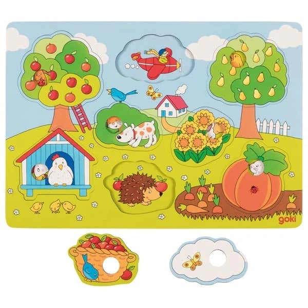 Goki Lift-Out Puzzle, In the Garden