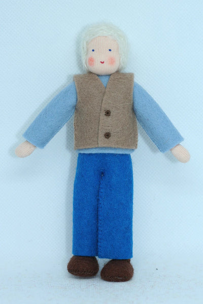 Grandfather Doll, Fair Skin, White Hair