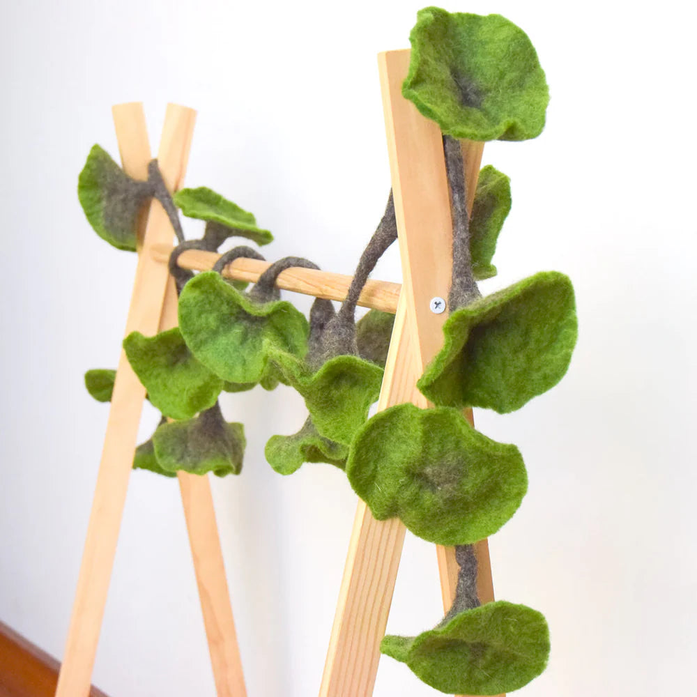 Green Felt Flower Garland