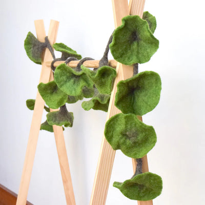 Green Felt Flower Garland